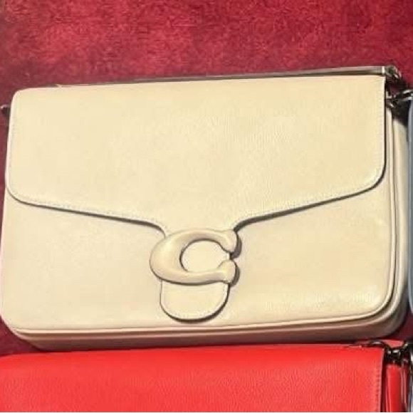Coach Full Size Tabby Messenger Chalk Leather